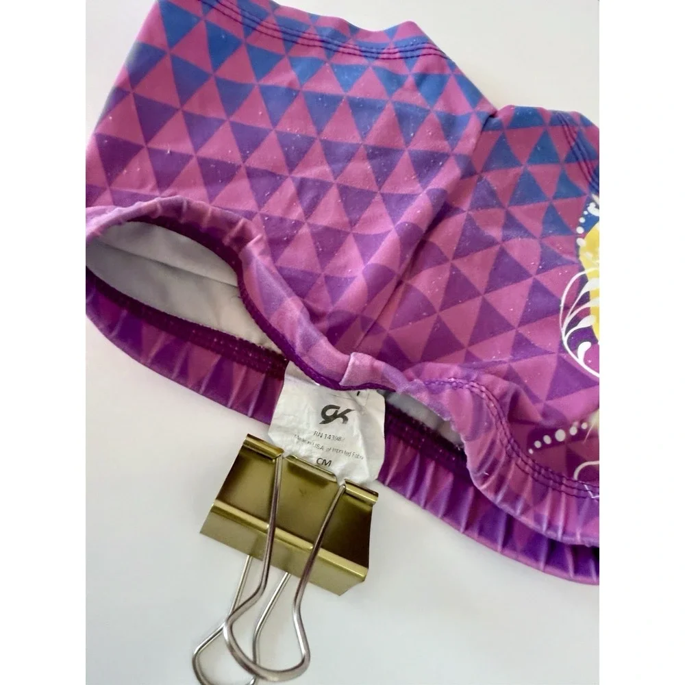 Disney Elite GK CM Compression‎ Shorts Gymnastics Dance Cheer Pink Belle Beauty